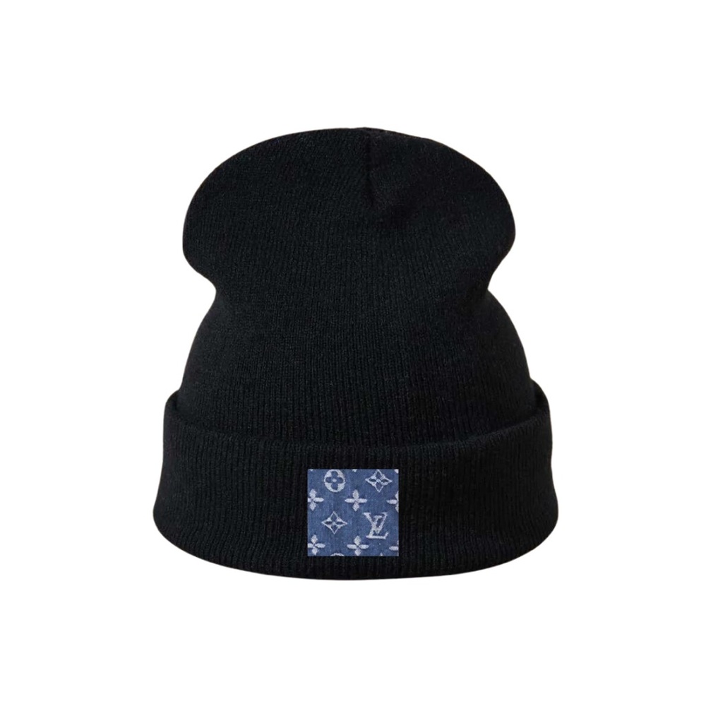 Custom Louis Vuitton Toque/Hat - Black LV